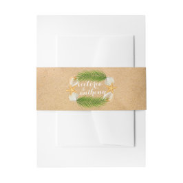 トロピカルリースサンディビーチ結婚式 招待状ベリーバンド