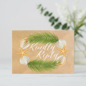 トロピカルリースサンディビーチ結婚式RSVP 出欠カード (スタンド正面)