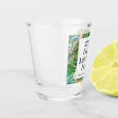 トロピカルリーフおもしろいビーチ結婚式のお願い ショットグラス (左)