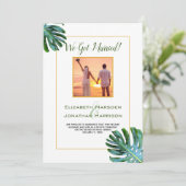 トロピカルリーフたった今結婚しました発表披露宴 招待状 (スタンド正面)