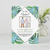 トロピカルリーフたった今結婚しました発表披露宴 招待状 (スタンド正面)