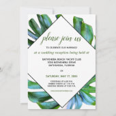 トロピカルリーフたった今結婚しました発表披露宴 招待状 (裏面)