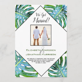 トロピカルリーフたった今結婚しました発表披露宴 招待状