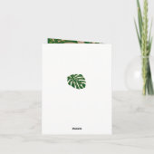 トロピカルリーフのウェディングサンクスカード サンキューカード (裏面)