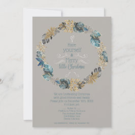 トロピカルリーフのダスティーブルーゴールドクリスマスパーティ シーズンカード
