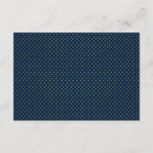 トロピカルリーフのピンクとネイビーのウェディング エンクロージャーカード (裏面)