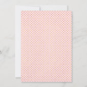 トロピカルリーフのピンク ウェディング ブライダルシャワー 招待状 (裏面)