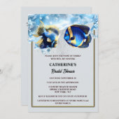 トロピカルリーフアイランドフィッシュビーチブライダルシャワー 招待状 (正面/裏面)