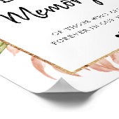 トロピカルリーフアーチフレーム 追悼記念プレート ポスター (角)