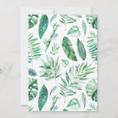 トロピカルリーフィーグリーン ベビーシャワー招待状 招待状 (裏面)