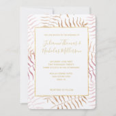 トロピカルリーフウェディング 招待状 (正面)