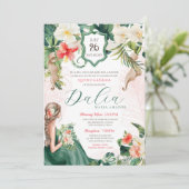 トロピカルリーフエメラルドグリーンフローラキンセアニェラ 招待状 (スタンド正面)