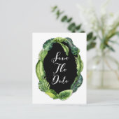 トロピカルリーフエレガントウェディングセーブザデート 案内ポストカード (スタンド正面)