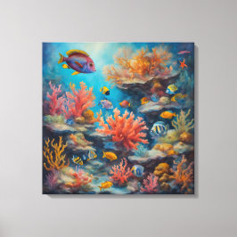 トロピカルリーフキャンバスアートプリント キャンバスプリント