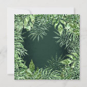 トロピカルリーフグリッターガーデンミントグリーンカリーラックス 招待状 (裏面)