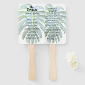 トロピカルリーフグリーンビーチ結婚式 ハンドファン (正面&裏面)