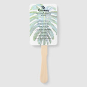 トロピカルリーフグリーンビーチ結婚式 ハンドファン (正面)