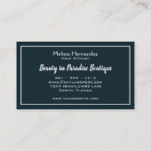 トロピカルリーフグリーン美容師ビーチモンステラ 名刺 (裏面)