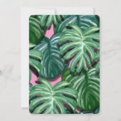 トロピカルリーフグリーン＆ラッシュウェディング招待状 招待状 (裏面)