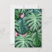 トロピカルリーフグリーン＆ルシュシンプルRSVP 出欠カード (裏面)