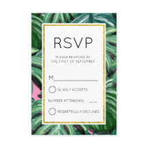 トロピカルリーフグリーン＆ルッシーシンプルRSVP