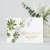 トロピカルリーフシャドウ披露宴ディナーRSVP 出欠カード (スタンド正面)