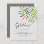 トロピカルリーフデスティネーションビーチ結婚式招待状 (正面/裏面)