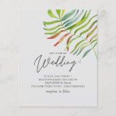 トロピカルリーフデスティネーションビーチ結婚式招待状 (正面)