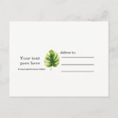 トロピカルリーフハイビスカス フラミンゴ Save the Date 案内ポストカード (裏面)