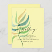 トロピカルリーフバジェット結婚式の招待 (正面/裏面)