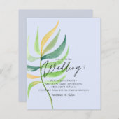 トロピカルリーフバジェット結婚式の招待 (正面/裏面)