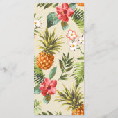 トロピカルリーフパイナップルルアウスタイルのウェディングメニュー メニュー (裏面)