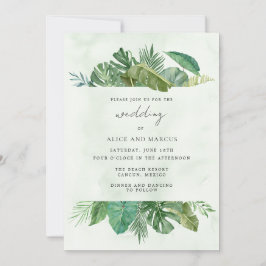 トロピカルリーフビーチの目的地の結婚式 招待状