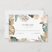 トロピカルリーフビーチウェディングの出欠確認 出欠カード (正面)
