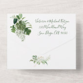 トロピカルリーフビーチウェディング オールインワン招待状 (裏面)