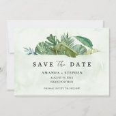 トロピカルリーフビーチウェディング・セーブ・ザ・デート 招待状 (正面)