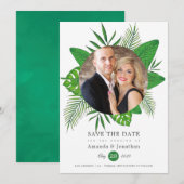 トロピカルリーフビーチフォトウェディング セーブザデート (正面/裏面)