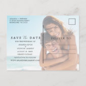 トロピカルリーフビーチ結婚式予算の保存日 案内ポストカード (裏面)