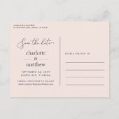 トロピカルリーフビーチ結婚式写真の保存日時 案内ポストカード (裏面)