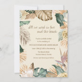 トロピカルリーフビーチ結婚式招待状 (正面)