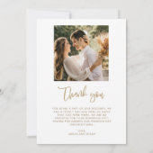 トロピカルリーフフォトビーチ結婚式ありがとう サンキューカード (裏面)