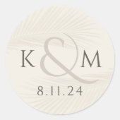 トロピカルリーフボホ結婚の感謝 ラウンドシール (正面)