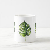 トロピカルリーフマグ – 自然 – エレガンスインスパイアス コーヒーマグカップ (中央)