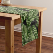 トロピカルリーフモダンパームプラントプリント ロングテーブルランナー (インサイチュ)