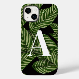 トロピカルリーフモダンパーム植物プリントモノグラム Case-Mate iPhone 14ケース