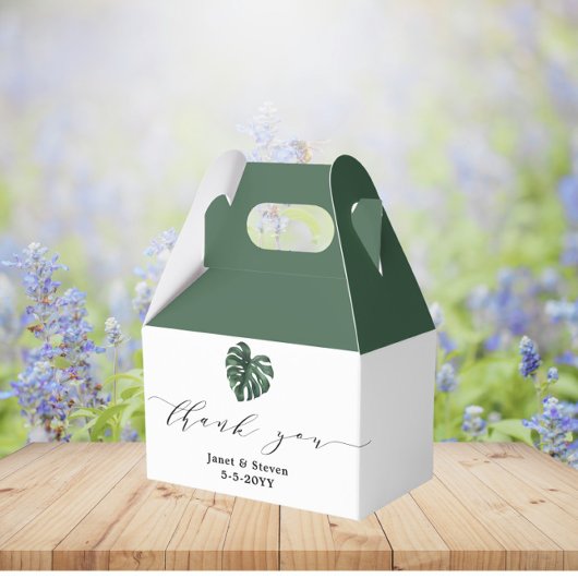 トロピカルリーフモンステラ緑のボックス フェイバーボックス