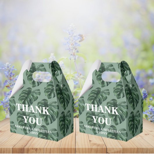 トロピカルリーフモンステラ緑のボックス フェイバーボックス