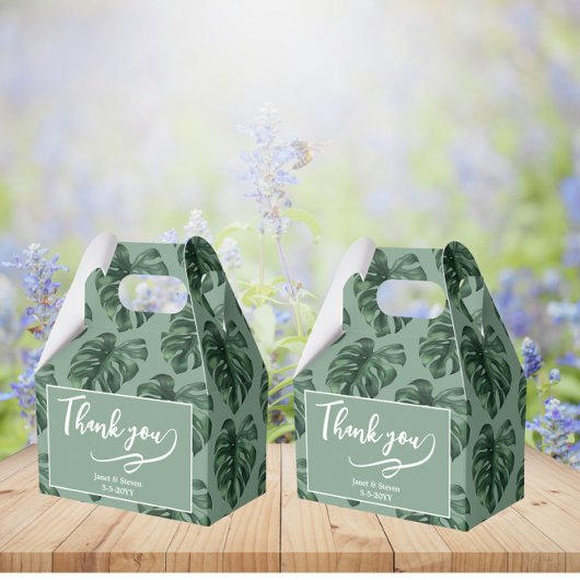 トロピカルリーフモンステラ緑のボックス フェイバーボックス