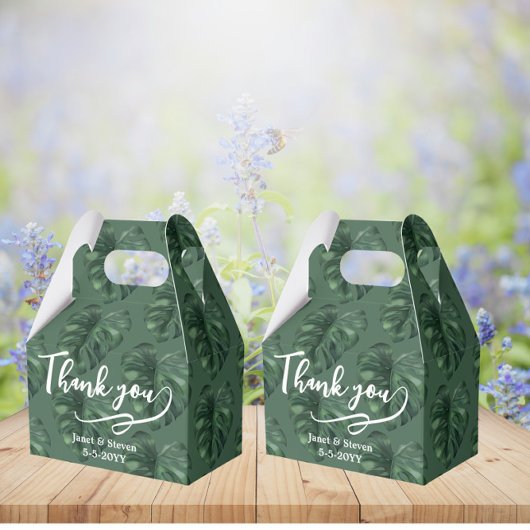 トロピカルリーフモンステラ緑のボックス フェイバーボックス