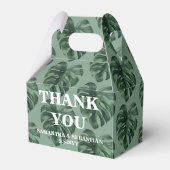 トロピカルリーフモンステラ緑のボックス フェイバーボックス (正面サイド)